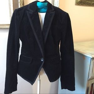 Calvin Klein Jeans Black Velvet Jacket Sz S/P
